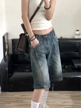 WideRush™ – Baggy Korean Jorts (Y2K Oversized Casual Shorts)