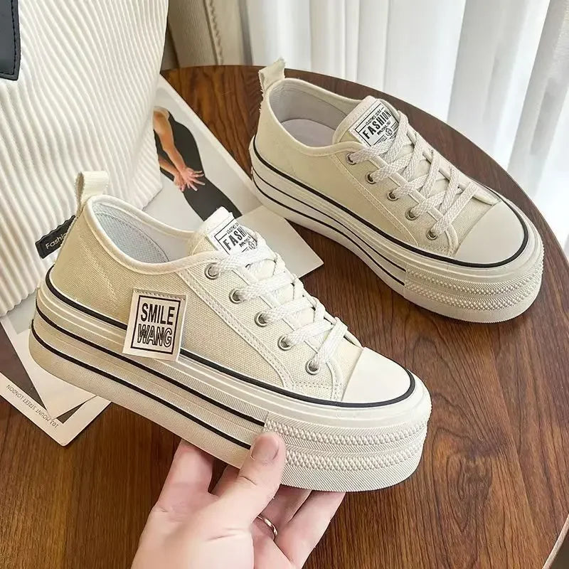 Women Canvas Shoes Lace Up Sport Sneakers