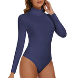 Women High Neck Long Sleeve Bodysuit