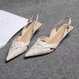 Woven Pointed Toe Heels – Elegant Sandals
