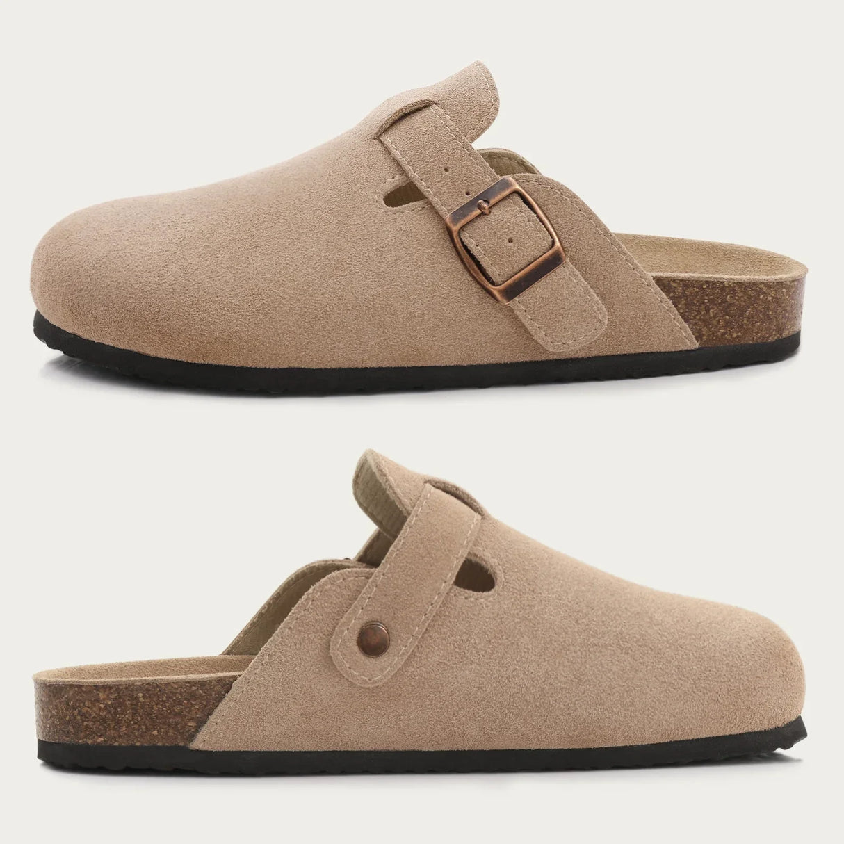 Men Suede Cork Mules