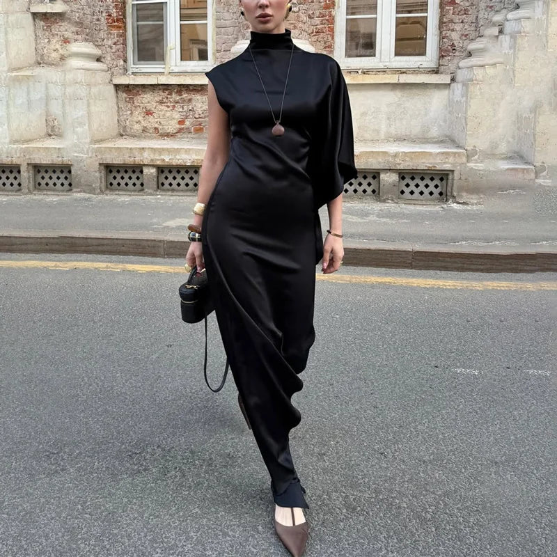 Midnight Luxe Satin Maxi Dress