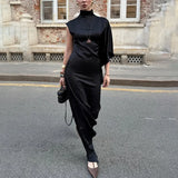 Midnight Luxe Satin Maxi Dress
