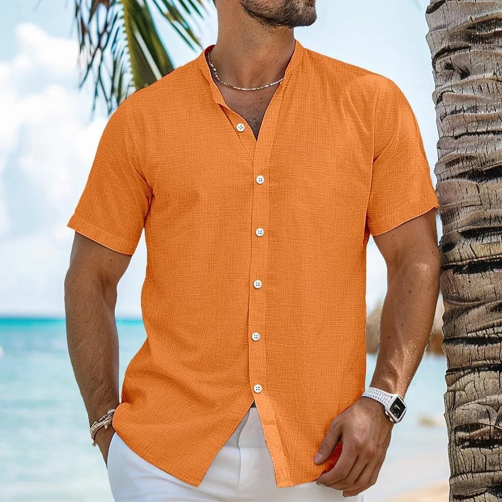 Men Linen Beach Shirt