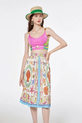 Women's Crop Top & Skirt Set