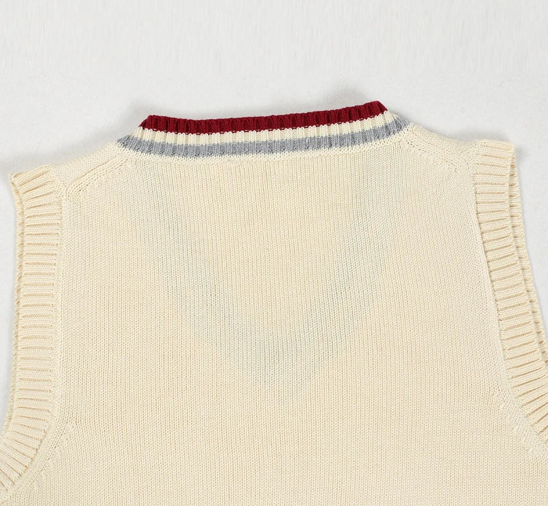 Men Sleeveless V-Neck Sweater Vest