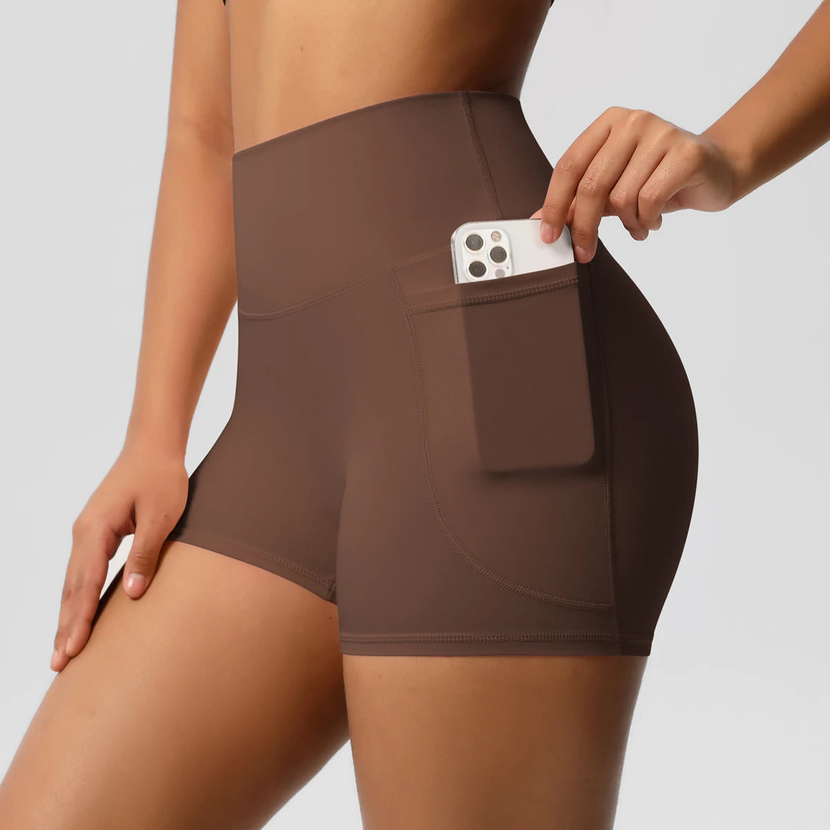 Women's Pocketed Fitness Yoga Shorts