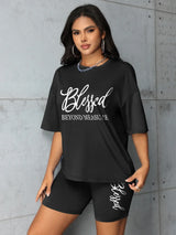 Women Plus Size Summer Casual Short Set