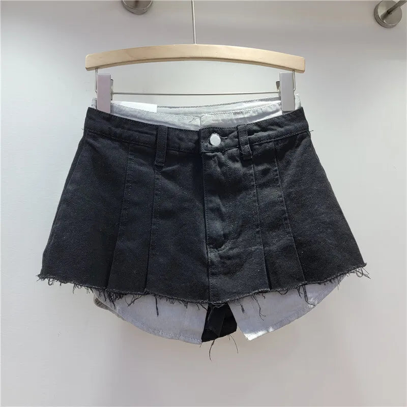 LayerEdge™ – Irregular Two-Piece Denim Skirt (Autumn Trendy A-line)