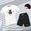 Men's Bear Print T-Shirt & Shorts Set
