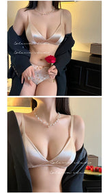 Women Triangle Lace Bra Set