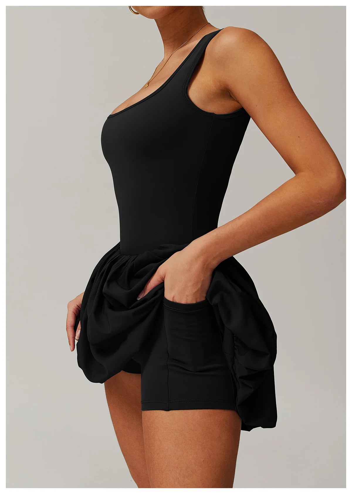 Women Short Skirt Yoga Jumpsuit