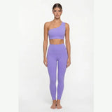 Blush One-Shoulder Yoga Set