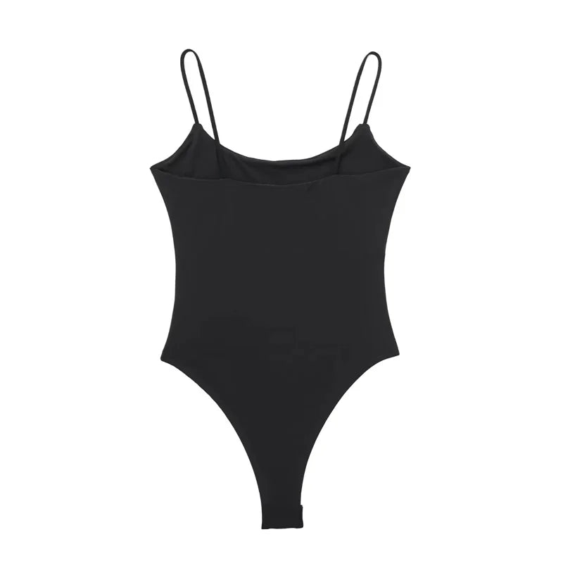 MUJER Sleeveless Backless Women's Bodysuit – Sexy Tight Bodycon Summer Top