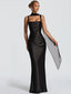 Luxe Satin Halter Evening Gown