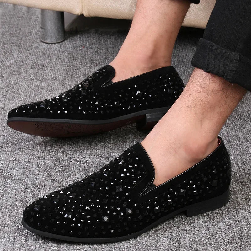 Men’s Sequin Party Dress Loafers