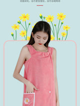 Cotton Wearable Bath Towel Wrap