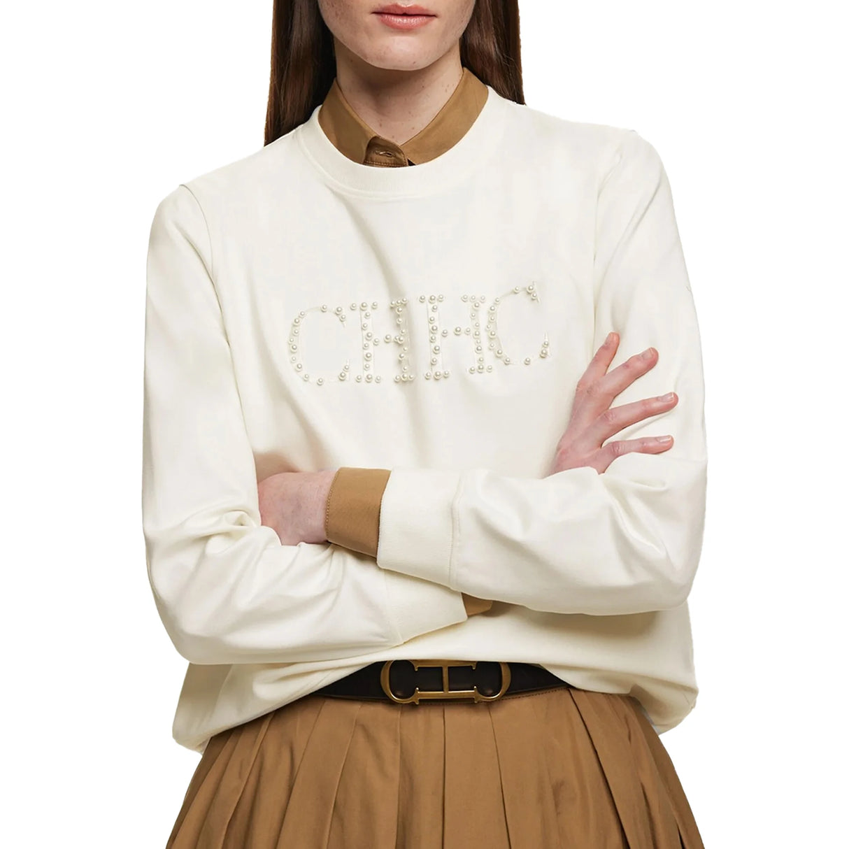 Pearl Embroidered Hoodie