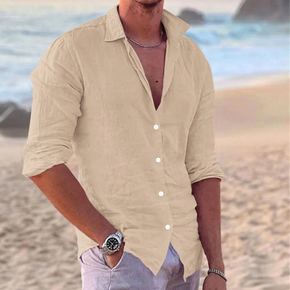 Men Cotton Linen Shirt