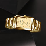 Luxury Square Gold Quartz Couple Watches