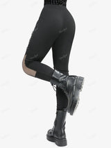 Women Plus Size Gothic Patchwork Pants