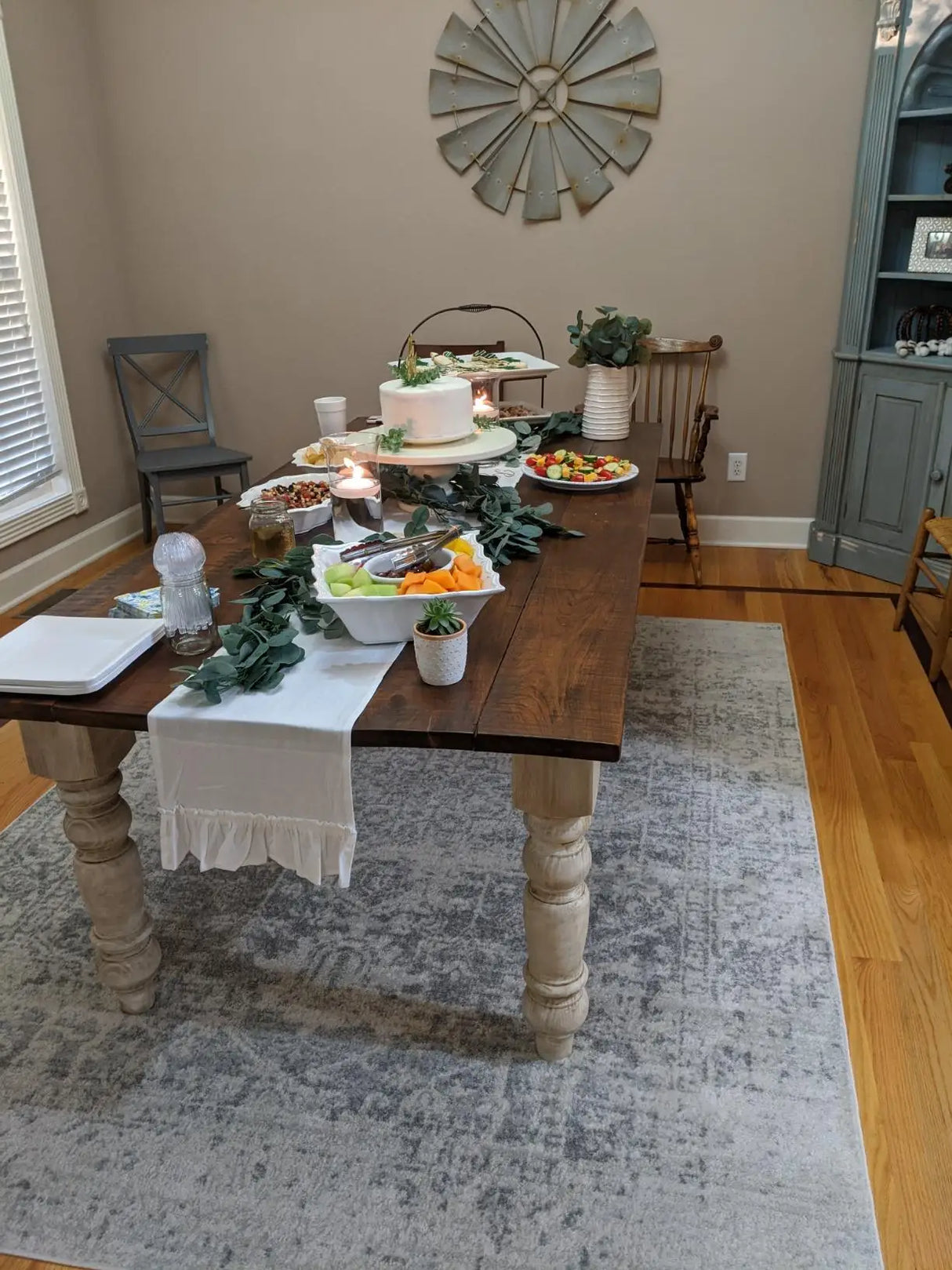 Christmas Orangered Table Runner