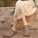 Men Suede Cork Mules