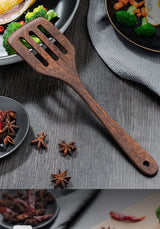 Wooden Handle Non-Stick Kitchen Utensil Set