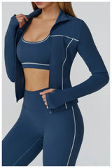 Women Slim Fit Long Sleeve Running Jacket