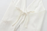 Front Button Halter Backless Camisole Tank
