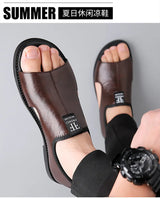 Men’s Leather Summer Beach Sandals 2025