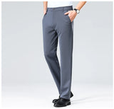 Men's Plus Size Business Trousers – Classic Black