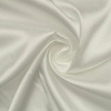 Smooth white satin fabric showcasing a spiral design, ideal for elegant wedding dresses.