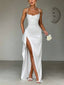 Midnight Satin Slip Gown