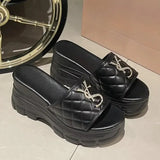 Women Fashion Platform Letter Sandals