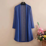 Women Ice Silk Mesh Knit Cardigan 5XL