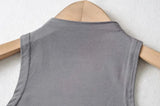 Solid Color Sleeveless Crop Tank Top