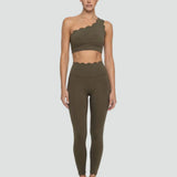 Blush One-Shoulder Yoga Set