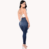 Women Ripped High Waist Jeans
