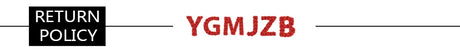 Return policy header for YGMJZB, indicating the brand's return policy details.