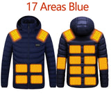 Men Heated Hooded Winter Parka