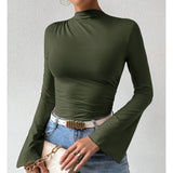 Ribbed Square Neck Bodysuit – Short Sleeve Top