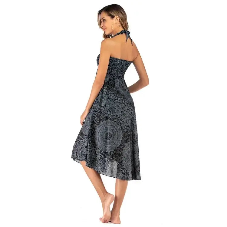 Women Vintage Plaid Button Midi Skirt