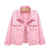 Women's Single Breasted Denim Lapel Jacket