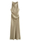 Luxe Satin Midi Elegance Dress