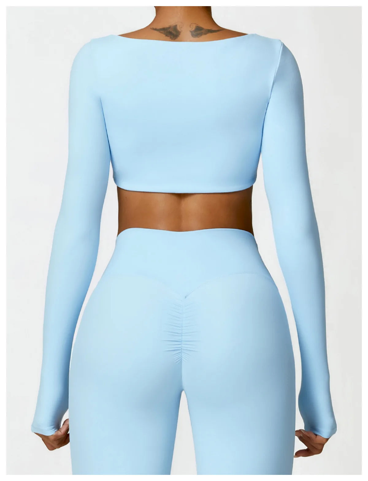 Women's Long Sleeve Yoga Shirt – Gym Push-Up Fitness Top