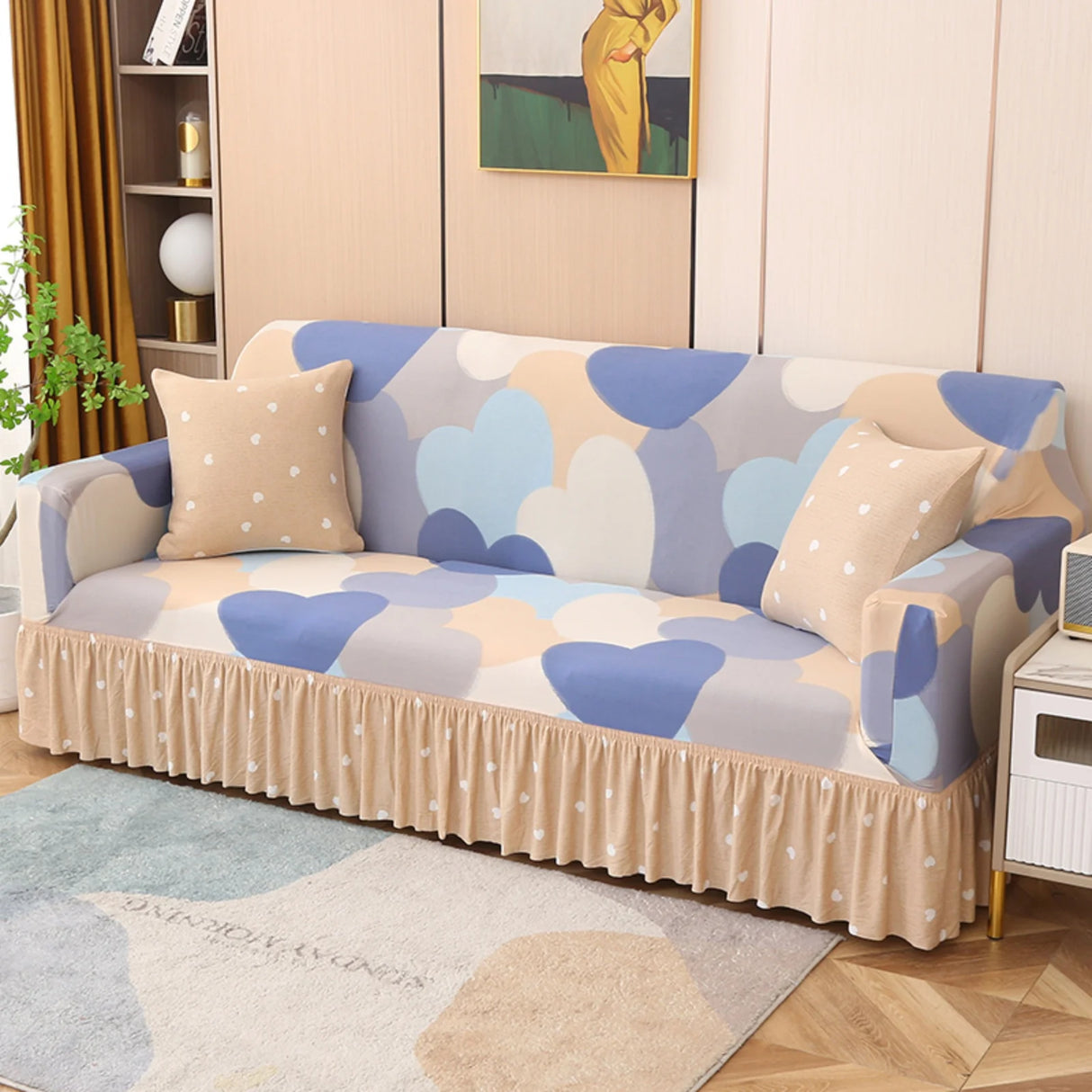 Romantic Ruffled Sofa Cover