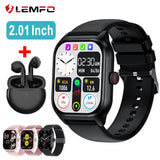 LEMFO LT10 Smart Watch 2024 with 2.01" display and Bluetooth, includes fitness tracking features.