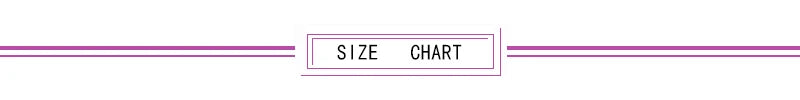 Size chart for wedding dress measurements with purple accents and clear font.