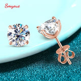 925 Sterling Silver Moissanite Stud Earrings